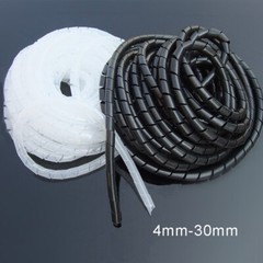 Cable Tidy Spiral Wrap Wire Protection Binding Organiser Reel , Size Ф4mm-Ф30mm