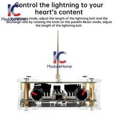 AC110-220V Dual Mode Music Tesla Coil Music Box Artificial Lightning Touchable