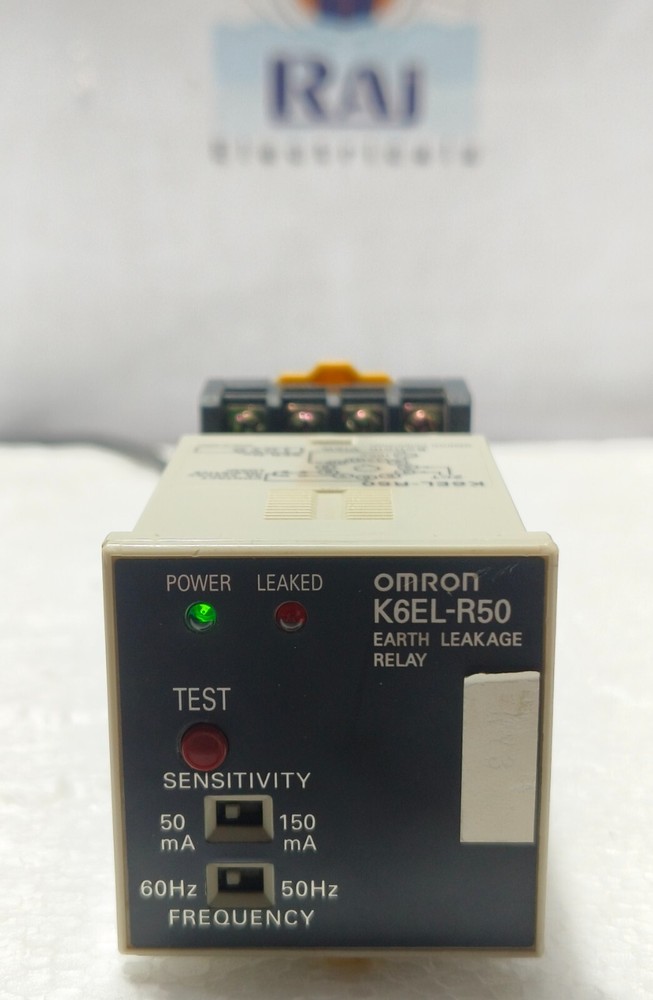 OMRON K6EL–R50 EARTH LEAKAGE RELAY 50mA to 150mA (Free Shipping)
