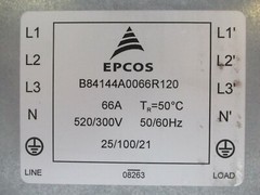 NEW Epcos B84144A-66R120 Power Line Filter 4-Line 66A 520/300Vac B84144A0066R120