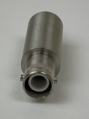 SHV-5 Coaxial Feedthrough, 1 Pin, Grounded Shield, 0.495″ Dia SS Weld Adapter