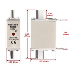 NH Fuse Link NH000 16A gG Front Indicator Combination Detector 3 Pack
