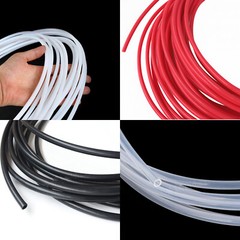 PTFE Tubing Pipe φ0.5mm-φ5mm HIGH TEMP Tube 600V 200℃ Clear Red Black White