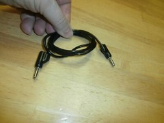 HH Smith 1510-36 Black Stacking Banana Plug Patch Jumper Cord, NOS