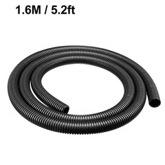 1.6M 17 x 21.2mm PP Flexible Corrugated Conduit Tube for Garden Office Black