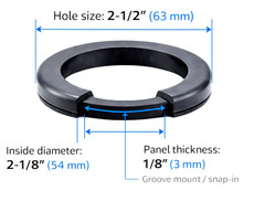 2 1/2″ x 2 1/8″ ID w 1/8″ Groove Rubber Wire Grommet Panel Bushing Oil Resistant