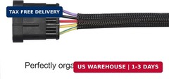 25ft – 1/2 inch PET Expandable Braided Sleeving – Black – Alex Tech Braided Cabl