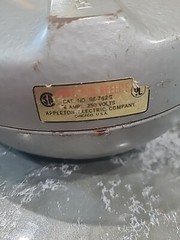 Vintage Appleton Reelite Retractable Extension Cord With Receptacle RE-7S2G