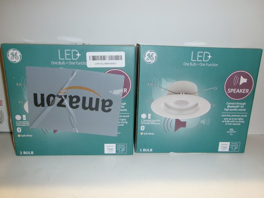 2 – LED+ Recessed Bulb W/Integrated Speaker Frosted Soft White 700 Lumens 9 Watt