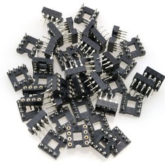 100PC 8 Pin DIP SIP Round IC Socket Adaptor Solder Type Gold Plated Machined USA