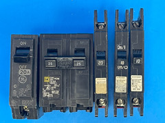 Cutler Hammer QCR1010, QCR1020, Square D HOM225,&GE Type RT-692 Circuit Breakers