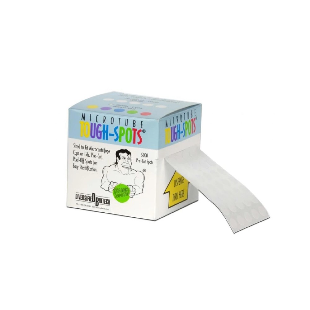 Tough-Spots SPOT-2000 Polyvinyl Laser Label, 1/2″ Diameter, White (Pack of 3840)