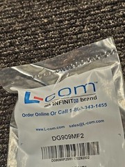 Lcom DG909MF2 Low Profile Right Angle Adapter DB9 Male to Female Cable Exit 2
