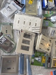 Large Lot NOS Electrical Supplies Switches Outlets Wall Plates Leviton Pass & Se