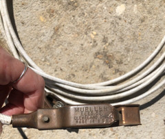 Mueller Heavy Duty Grounding Cables Electric Copper Clips Attached Vintage