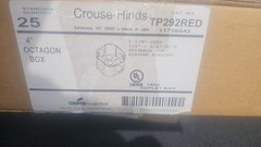 Crouse-Hinds Series TP292RED 4 x 2-1/8 Inch Steel Octagon Outlet. 📦 Of 25 each