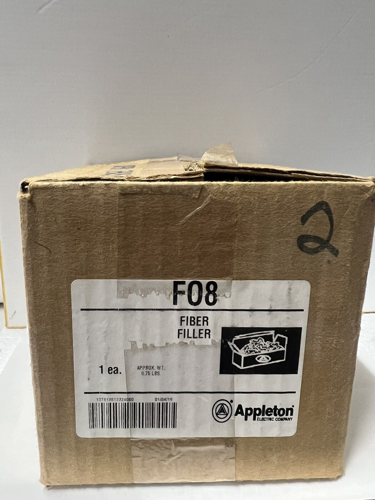 Open Box Appleton Electric Fiber Filler F08 0.75lbs Mostly Full Box