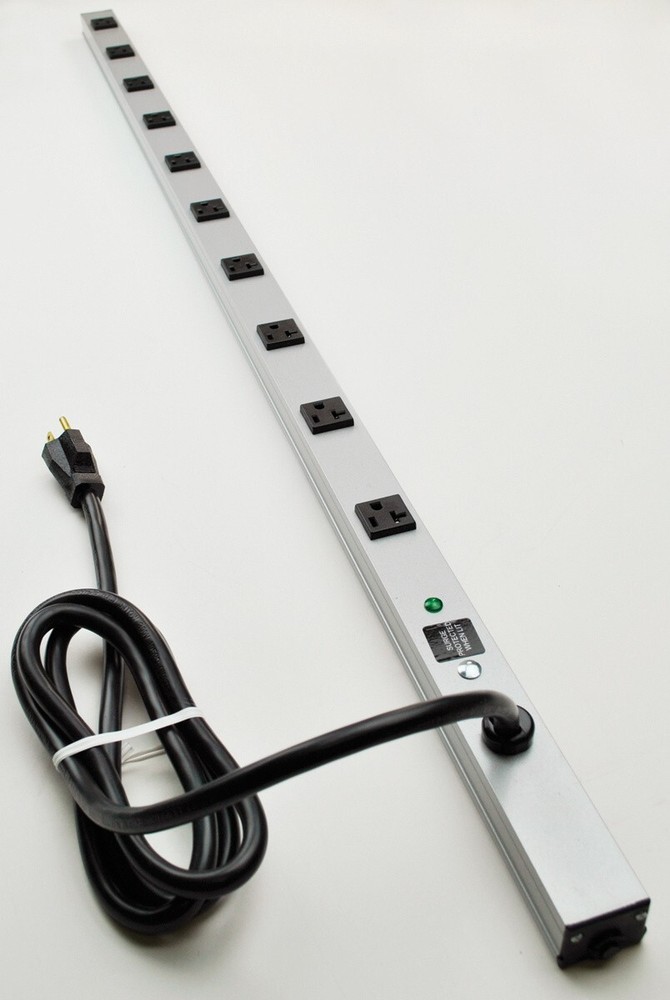 LEGRAND Wiremold 4810ULBD CabinetMATE 10-Outlet 15 Amp Power Strip + 15 ft Cord