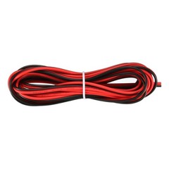 Red Black Wire 2pin Extension Cable Cord 22 AWG Parallel Wire 3 Meters Length
