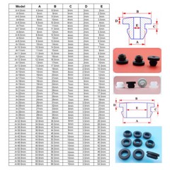 Wiring Grommets Silicone Rubber Open Grommet Cable Protect Bushes 4.5mm-60.6mm