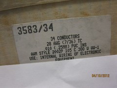 Alpha Flat Cable Ribbon 3583/34 34 Conductor 28AWG 300V 1 FOOT
