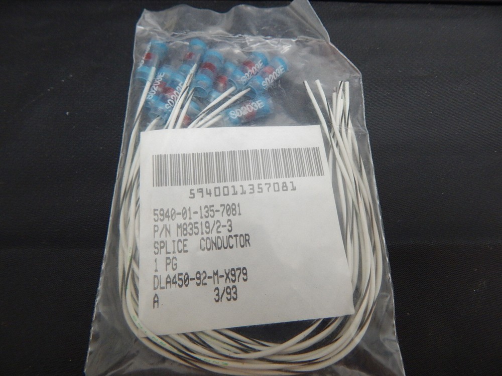 3M M83519/2-3 SOLDER SLEEVE TERMINATION WITH 20AWG WIRE S02-03-E – LOT OF 10PCS