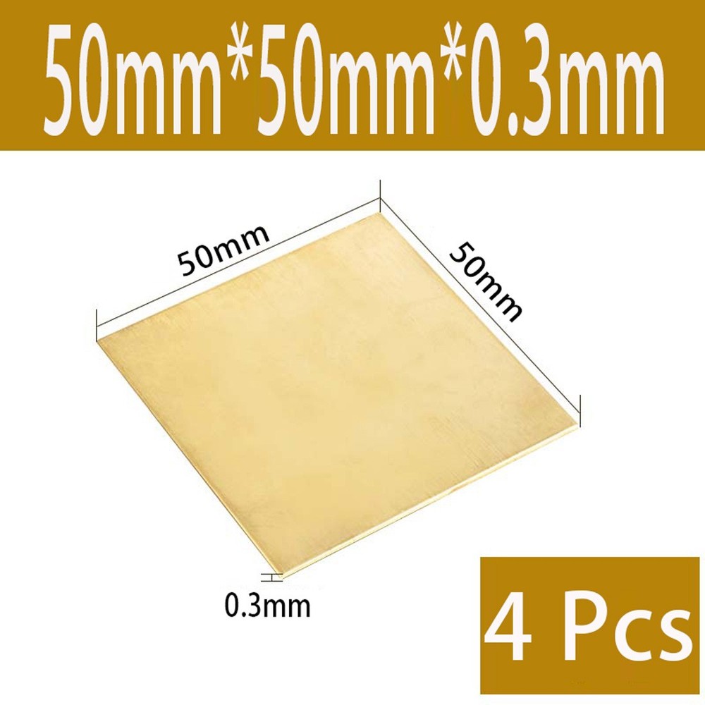 H62 Brass Sheet Metal Sheets Model Craft DIY 0.3-10mm Thickness – Multiple Sizes