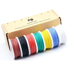 22 awg Silicone Electrical wire Cable 7 Colors (26.3ft each) 22 gauge HookUp
