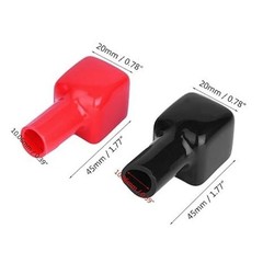 Battery Terminal Covers, 2 Pcs PVC Protectors for Positive and Negative Cables i