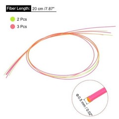 PMMA Fiber Optic Rods 0.5mmx20cm Sight Filament, Red and Green, 1 Set 5