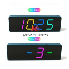 5V DIY Electronic Clock Kit LED Digital RGB Clock Time Temperature Date Display