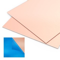 0.3-6mm Natural 99% Pure Copper Sheet Plate Metal guillotine cut -Multiple Sizes
