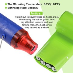 Battery Wrap Heat Shrink Tubing 50mm Dia 80mm Flat 10 Feet Light Green