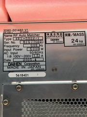 Daihen AMN-50B2-V RF Auto Matcher 60 MHz, 60 MHz, 5 kW, 50/60 Hz, 117118