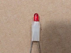 CMD5774C, 635 nm Red Uni‑Color LED, 2‑Pin T‑1 Package with Holder (Choose Qty)