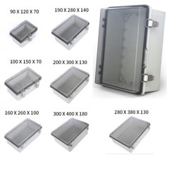IP67 Waterproof Enclosure Electronic Case Clear Cover Hinged Lid Junction Box
