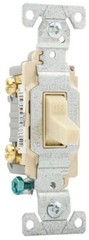 Arrow Hart CS220V, 120/277 VAC, 20 A, Ivory, 2-Pole, AC Toggle Switch, 1pc