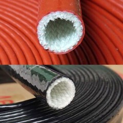 4mm-100mm Red/Black Silicone Rubber High Temp Voltage Cable Sleeving Sheathing