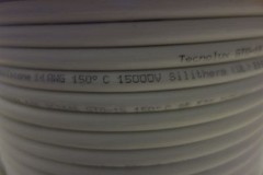 NEON GTO WIRE, WHITE High Voltage SILICONE Cable for Neon Transformer 25′ OF GTO