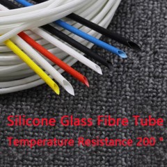 Ø1mm – Ø25mm Silicone Fibre Glass Tubing Sleeving Insulation Hose 200℃ High Temp