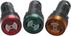 AD16-22SM-RGY110V 22mm Buzzer 110V 120V LED Indicator Light Flash Alarm Beep