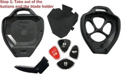 Replacement Key Fob Case Shell with Pad Compatible with 2008-2013 RAV4, 2007-201