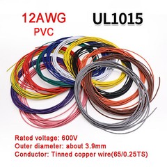 12AWG PVC Electronic Cable Tinned Copper Stranded Wiring 600V High TEMP 105℃