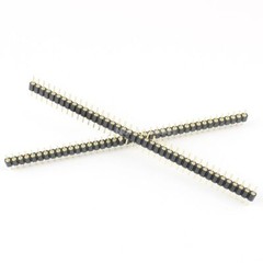 1Pcs Gold Plated 2.54mm Pitch Male 40 Pin Single Straight Round Header Strip