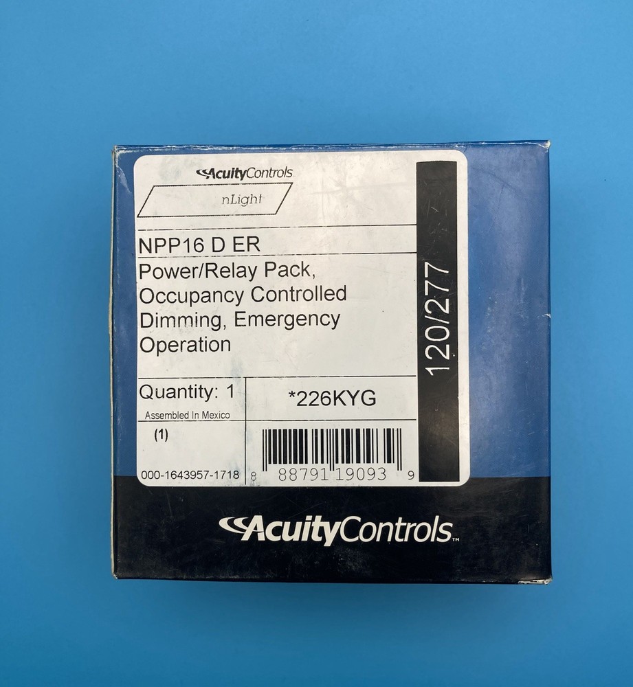 Acuity Controls/ NLIGHT – NPP16-D-ER – Power Relay Pack – NOS