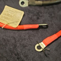 Heavy-duty Battery Cables with Ring Terminals High-current DC Applications. New