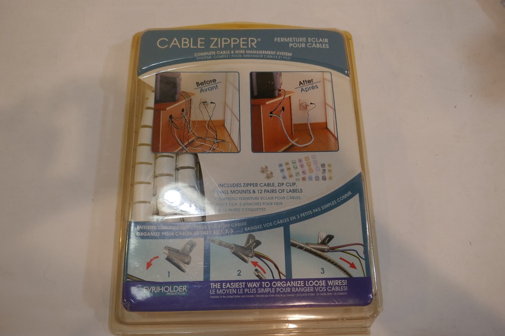 Cable Zipper Spiral Cable Wire Zip Wrap Tube Tubing Computer Cord Management
