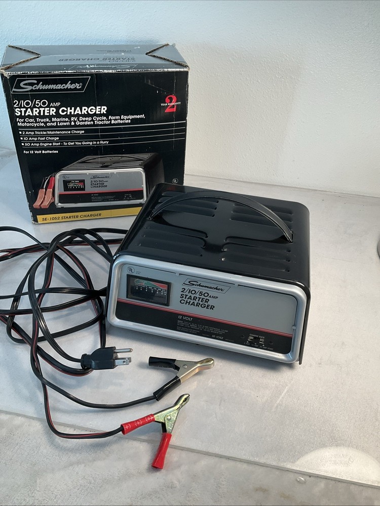 Schumacher SE-1052 Starter Charger 2/10/50 AMP 12V 120VAC 60HZ