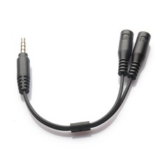 3 .5mm Microphone Adapter Jack Splitter for Headphones Audio Cable
