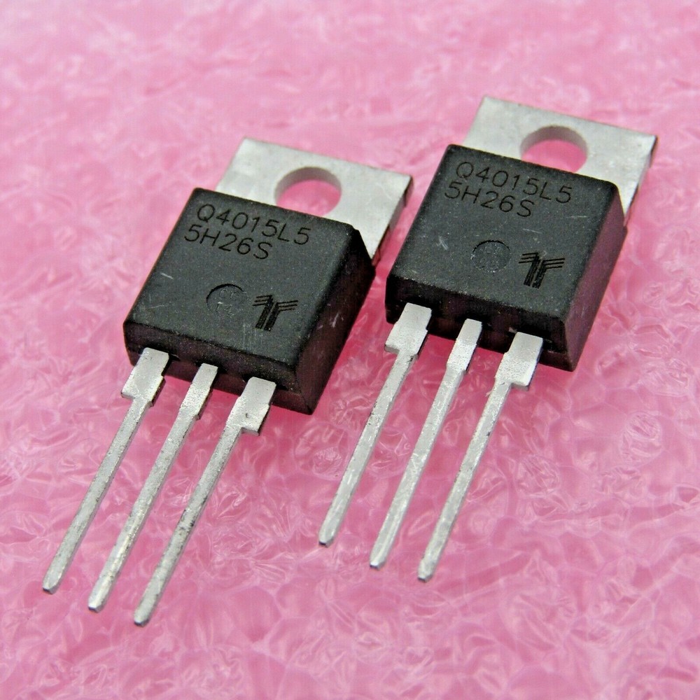 ( 2 PCS ) Q4015L5 Triacs 400V 15A 50-50-50mA TO-220 Genuine Teccor / Littelfuse